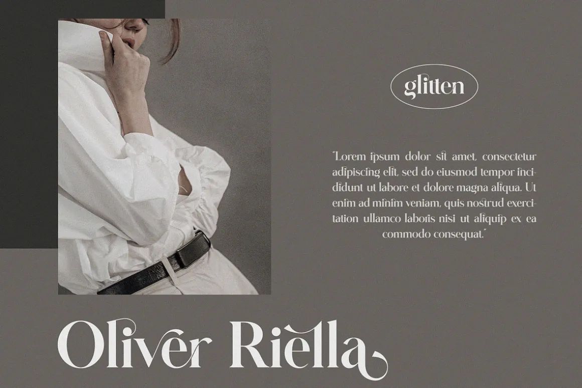 Glitten || Ligature Serif Font