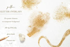 Glitter pixie dust overlays - 18 PNG