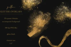 Glitter pixie dust overlays - 18 PNG