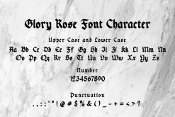 Glory Rose Gothic Blacklatter Font