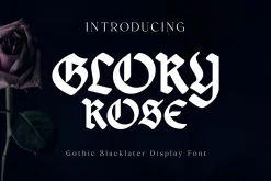 Glory Rose Gothic Blacklatter Font