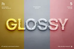 Glossy 3D Text Effects