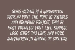 Glows Sarona - Hand Drawn Font