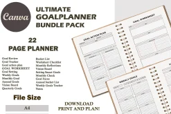goal planner template Canva vol:04