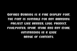 Gofired Burning - Fire Typeface Font
