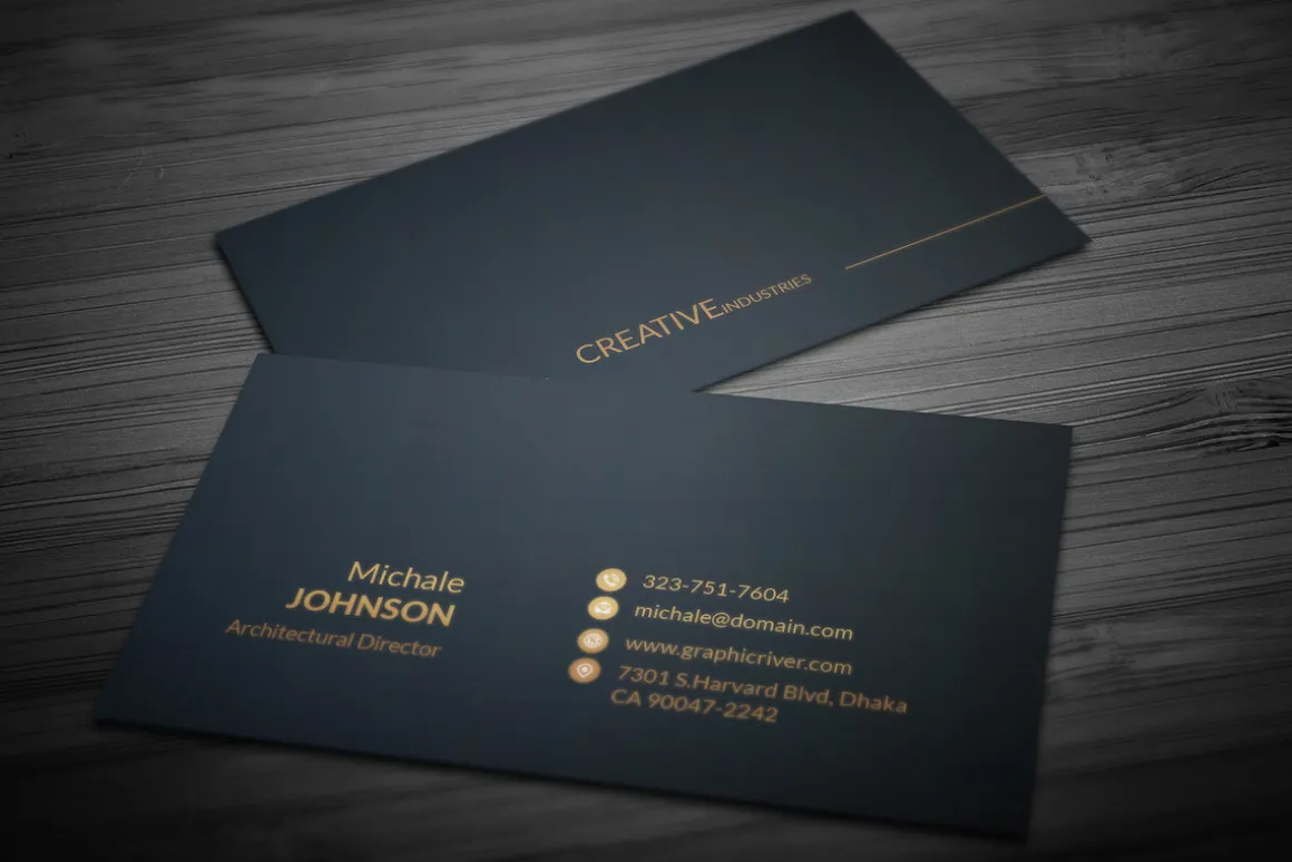 Gold Black Business Cards