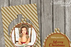 Gold Christmas Card Template - CC10