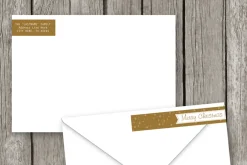 Gold Christmas Card Template - CC10
