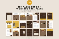 Gold Ebook Workbook Canva Template