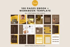 Gold Ebook Workbook Canva Template