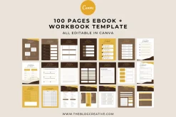 Gold Ebook Workbook Canva Template