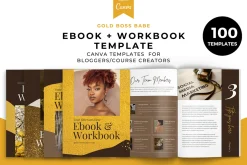 Gold Ebook Workbook Canva Template