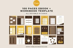 Gold Ebook Workbook Canva Template