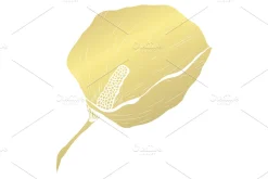 Golden Calla Card Template
