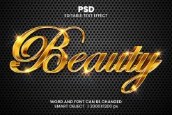 Golden Chrome luxury 3D Text Effect
