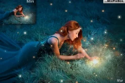 Golden Fireflies Photo Overlays