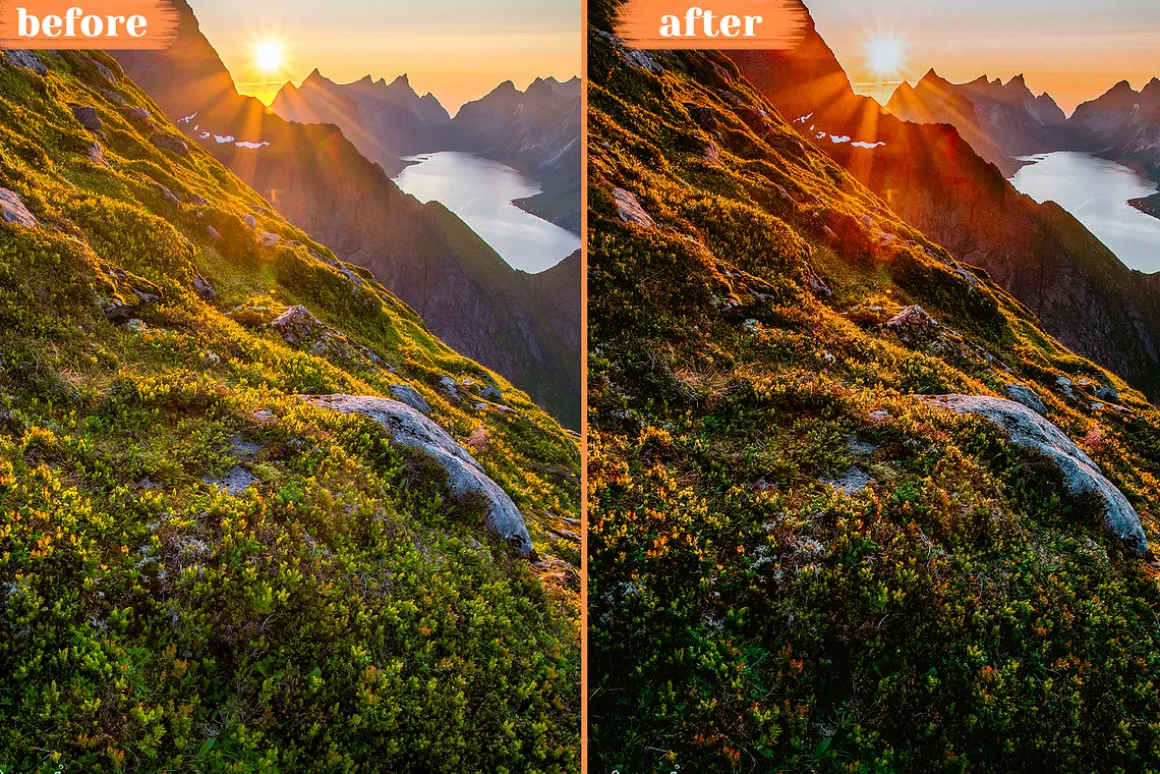 Golden Hour Lightroom Mobile Presets