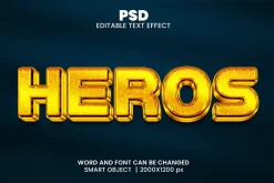 Golden Luxury 3d Text Effect font
