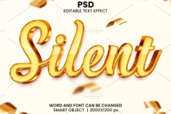 golden luxury 3D Text Effect font