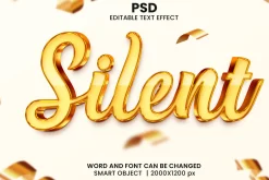 golden luxury 3D Text Effect font
