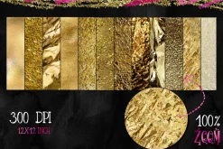 50 Gold Foil TEXTURES & BACKGROUNDS