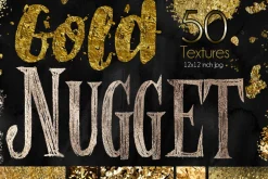 50 Gold Foil TEXTURES & BACKGROUNDS