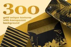 300 gold lithography textures