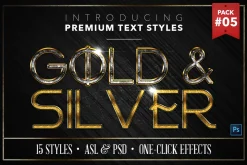 Gold & Silver #5 - 15 Text Styles