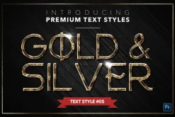 Gold & Silver #5 - 15 Text Styles
