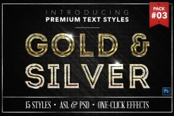 Gold & Silver #3 - 15 Text Styles