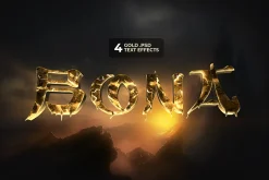 4 Gold Text Effects