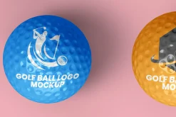 Golf Ball Logo Mockup - 6 views