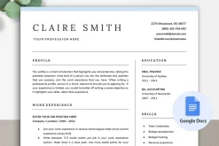 Google Docs Resume CV Template 04