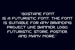 Gostane - Futuristic Tech Font