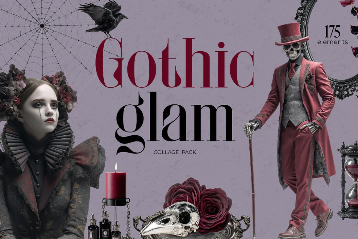 Gothic Glam – Halloween Collage Pack