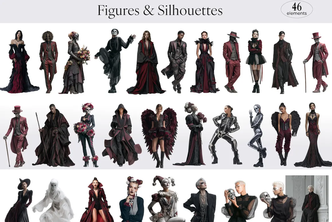 Gothic Glam – Halloween Collage Pack