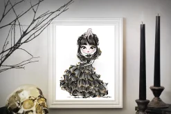 Gothic School Nerd Girl Clipart