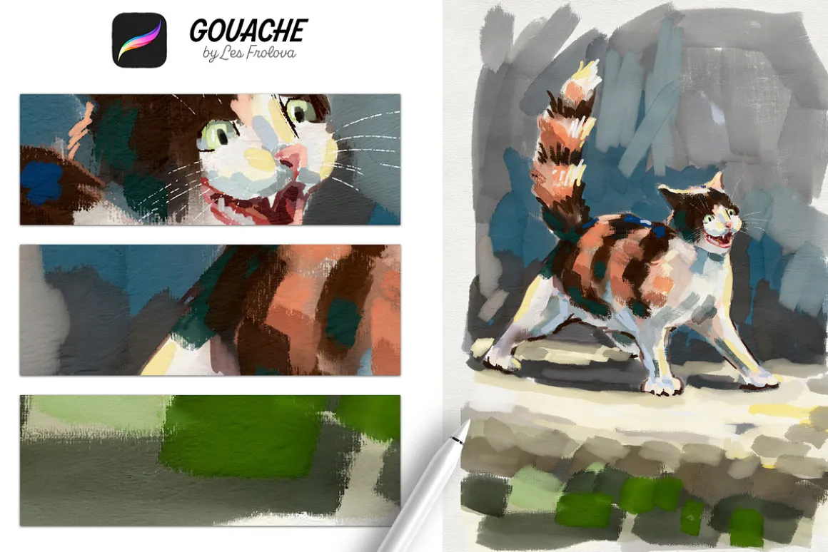 Gouache Brushes for Procreate