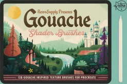 Gouache Shader Brushes | Procreate