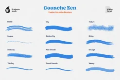 Gouache Zen Affinity Brushes