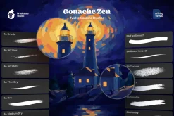 Gouache Zen Affinity Brushes