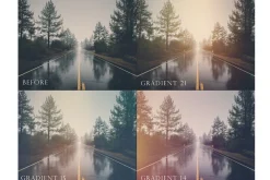 Gradient light leak overlays