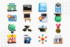 Graduation 3D Icons