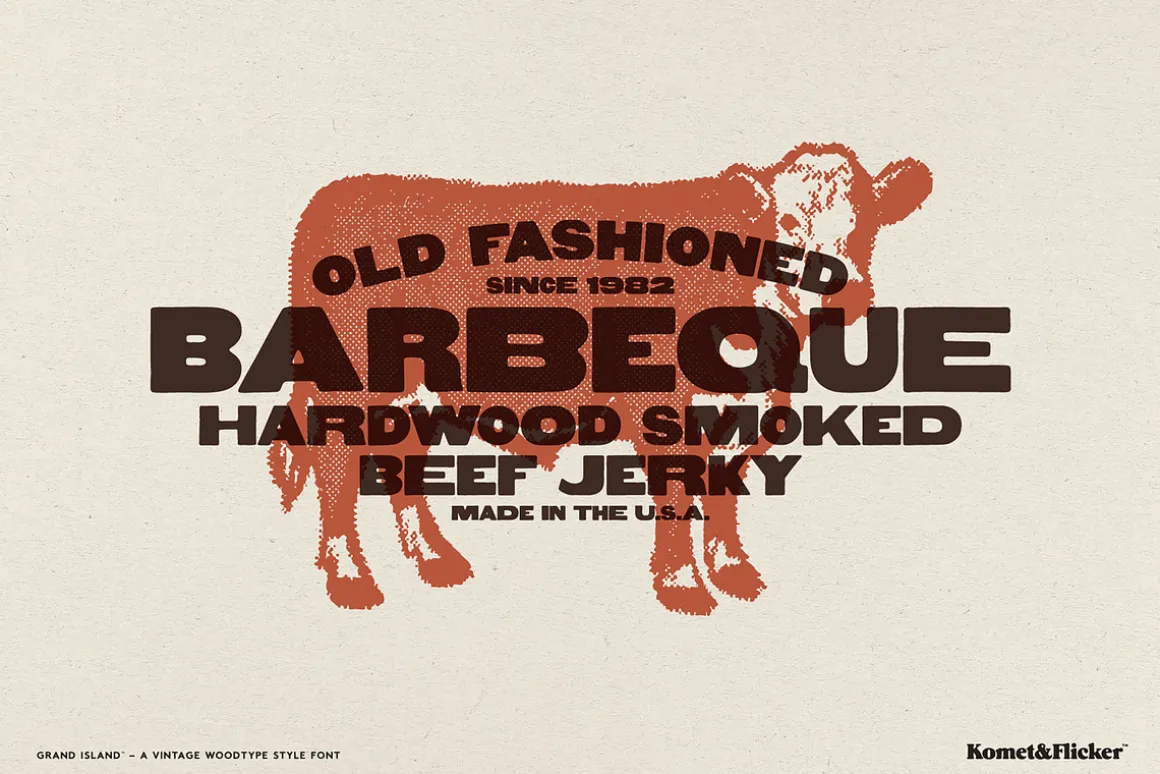 Grand Island - A Woodtype Font