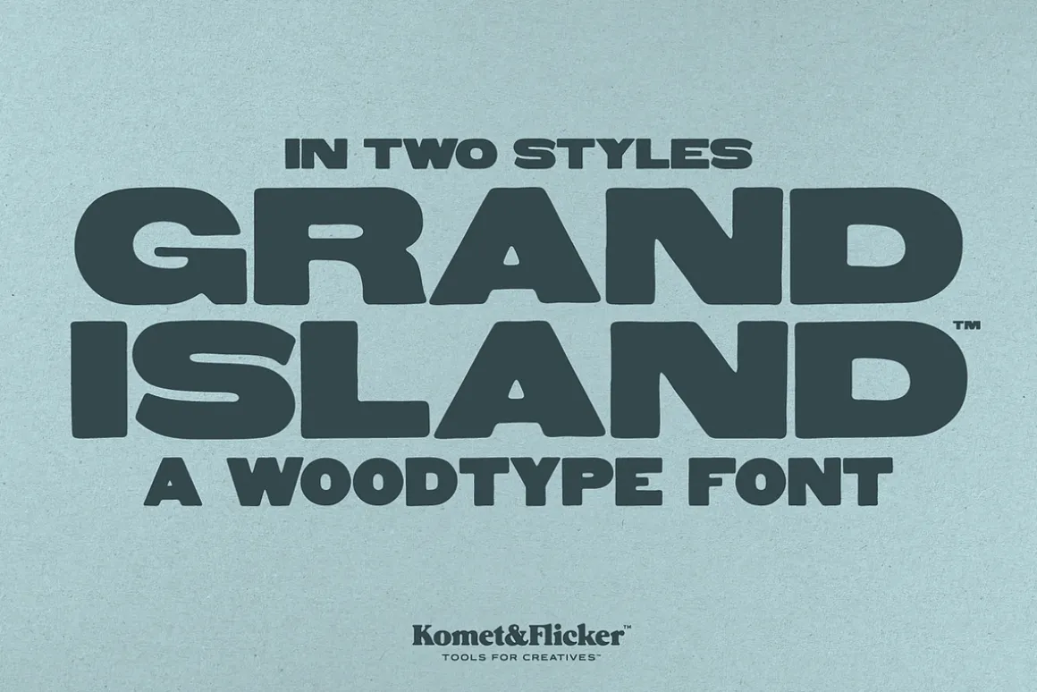 Grand Island - A Woodtype Font