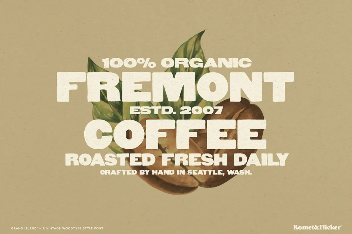 Grand Island - A Woodtype Font
