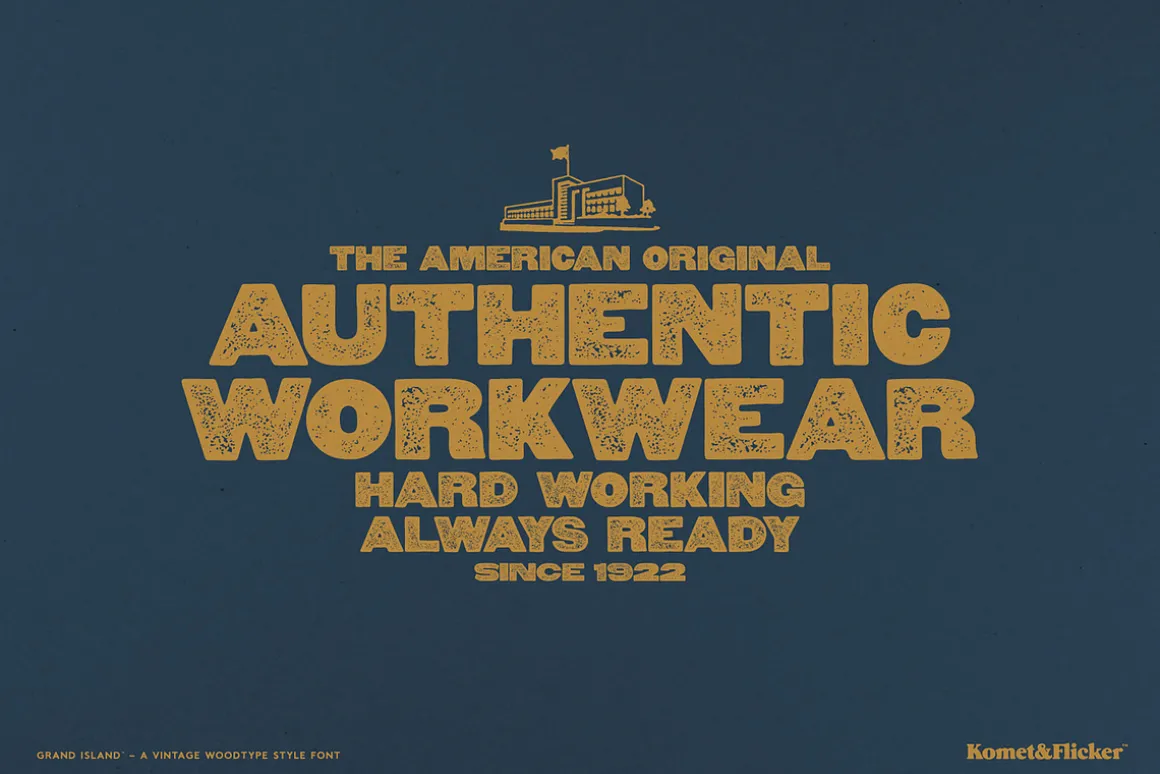 Grand Island - A Woodtype Font