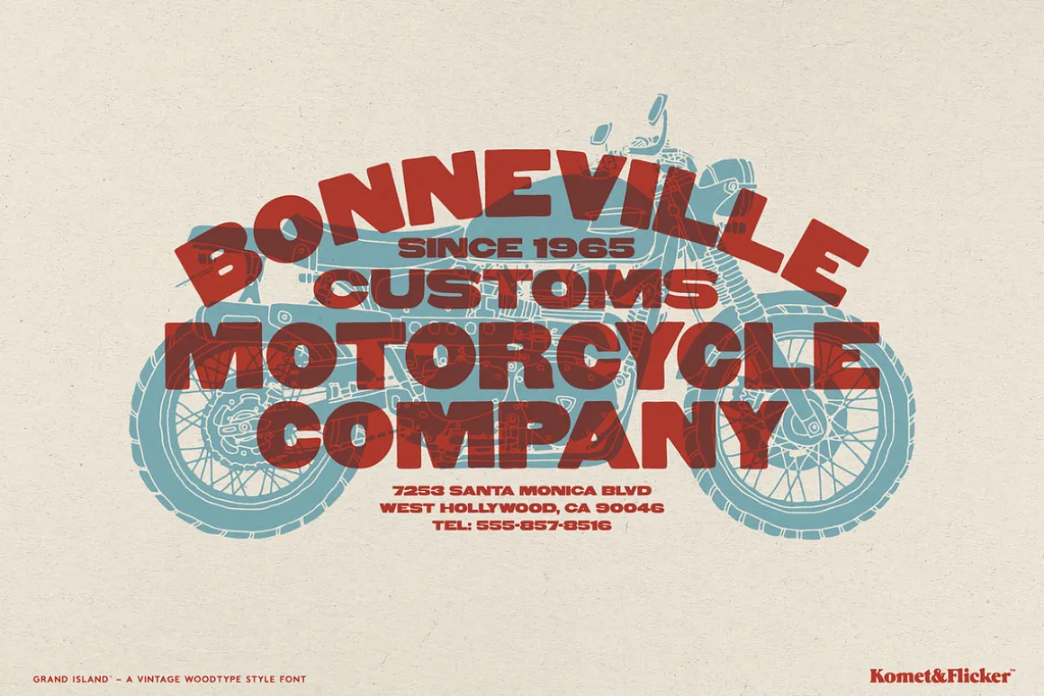 Grand Island - A Woodtype Font