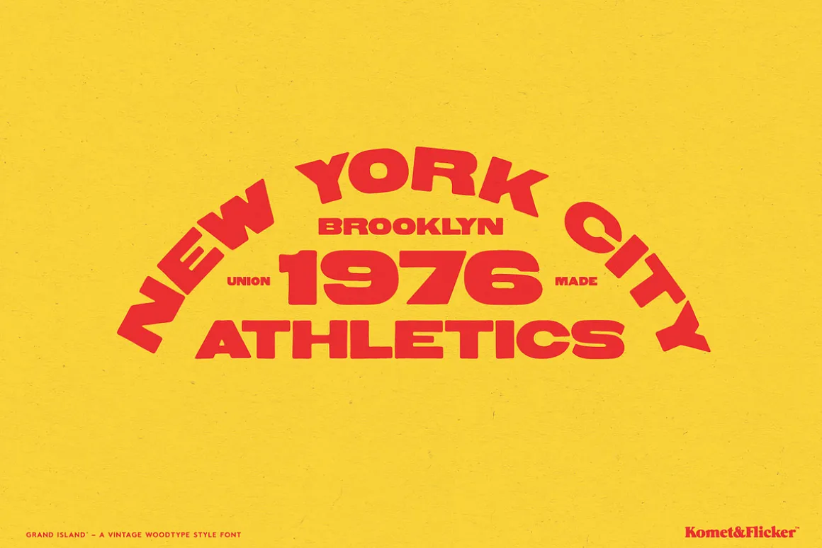 Grand Island - A Woodtype Font