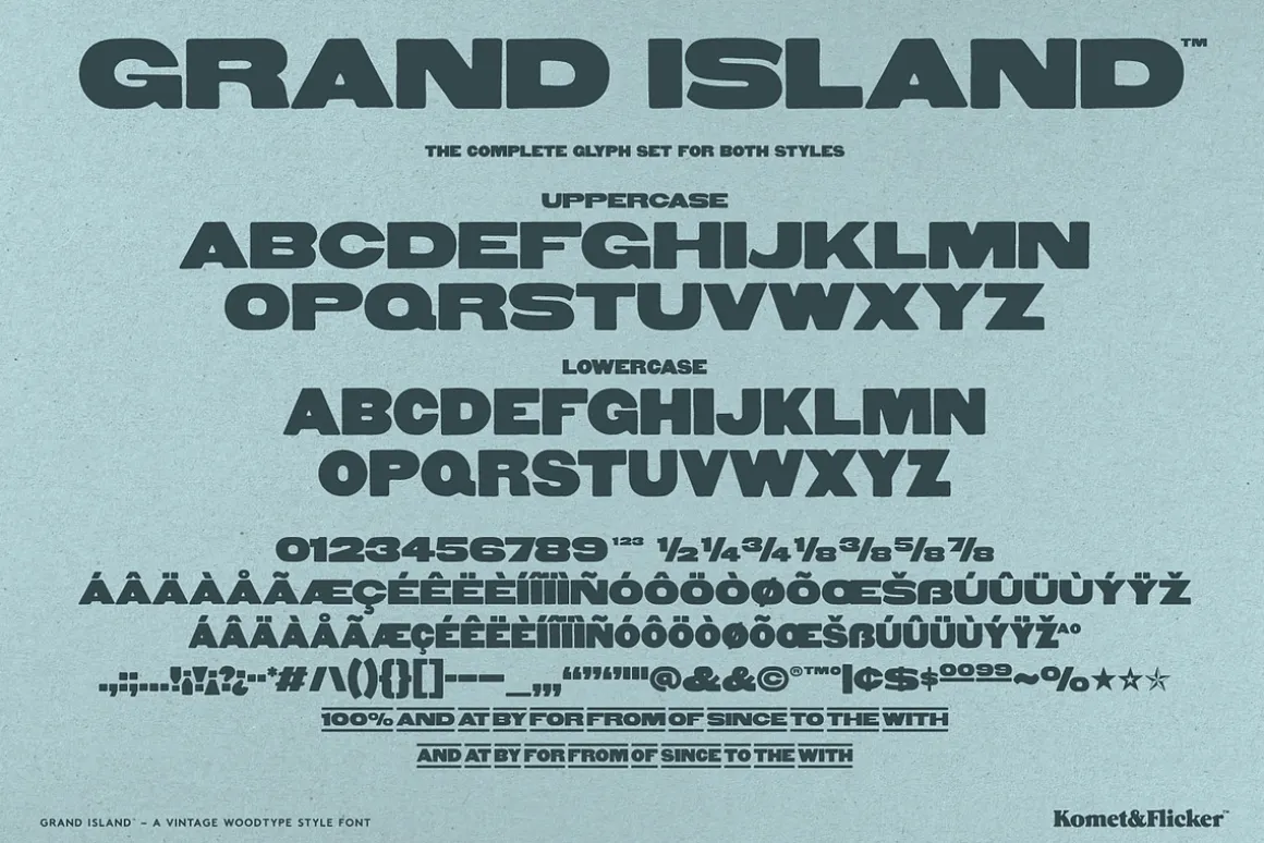 Grand Island - A Woodtype Font